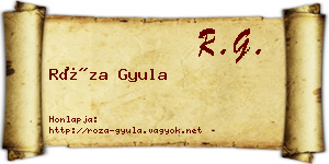 Róza Gyula névjegykártya