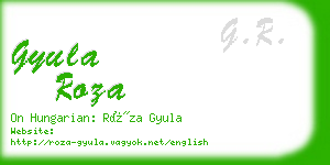 gyula roza business card